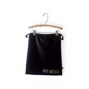 Beis Not Beisic Dust Bag Black Drawstring Travel Storage